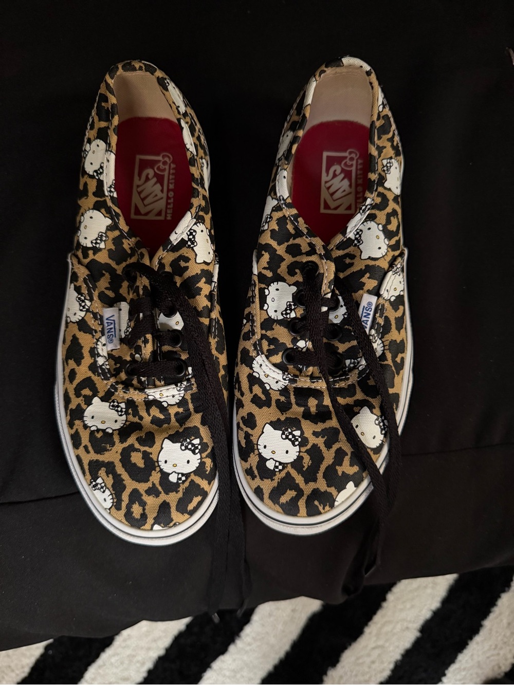 Vans Kids Leopard Hello Kitty Lace-Up Sneakers - Brown/Black/White